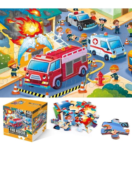 Other - Kids Emergency Vehicles Floor Jumbo Puzzle 48 pieces